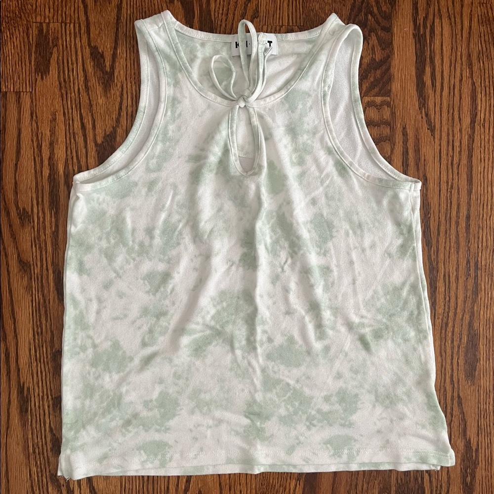 Kikit Soft Tie Plush Turquoise Tie-Dye Sleep PJ Tank Top
